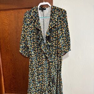 Eloquii Midi Floral Dress